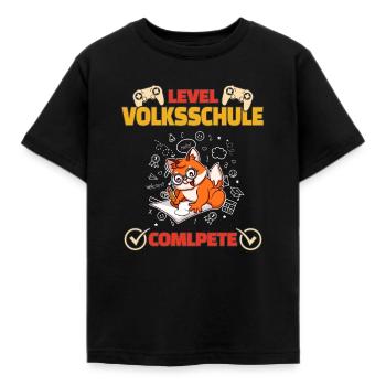 Level Volksschule Complete Gaming Gamer 5. Klasse - Kinder T-Shirt - Schwarz - Vorne - AI Model Kid Female (0cm)