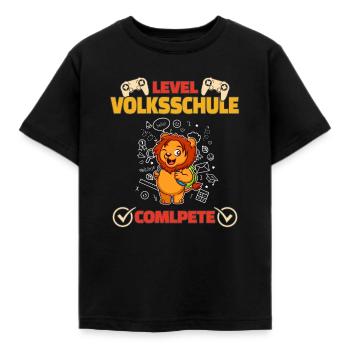 Level Volksschule Complete Gaming Gamer 5. Klasse - Kinder T-Shirt - Schwarz - Vorne - AI Model Kid Female (0cm)