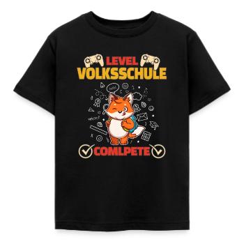 Level Volksschule Complete Gaming Gamer 5. Klasse - Kinder T-Shirt - Schwarz - Vorne - AI Model Kid Female (0cm)