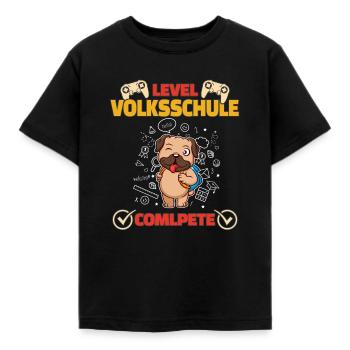 Level Volksschule Complete Gaming Gamer 5. Klasse - Kinder T-Shirt - Schwarz - Vorne - AI Model Kid Female (0cm)