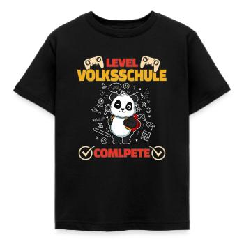 Level Volksschule Complete Gaming Gamer 5. Klasse - Kinder T-Shirt - Schwarz - Vorne - AI Model Kid Female (0cm)