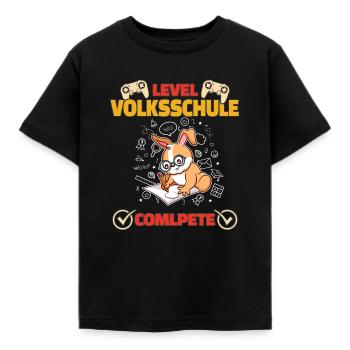 Level Volksschule Complete Gaming Gamer 5. Klasse - Kinder T-Shirt - Schwarz - Vorne - AI Model Kid Female (0cm)