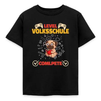 Level Volksschule Complete Gaming Gamer 5. Klasse - Kinder T-Shirt - Schwarz - Vorne - AI Model Kid Female (0cm)