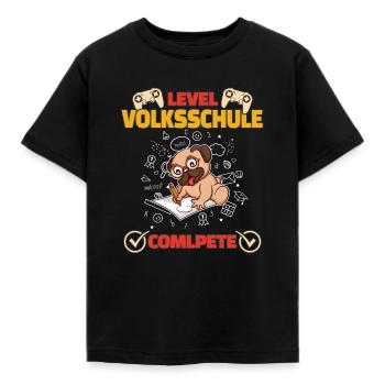 Level Volksschule Complete Gaming Gamer 5. Klasse - Kinder T-Shirt - Schwarz - Vorne - AI Model Kid Female (0cm)