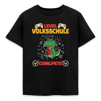 Level Volksschule Complete Gaming Gamer 5. Klasse - Kinder T-Shirt - Schwarz - Vorne - AI Model Kid Female (0cm)