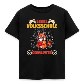 Level Volksschule Complete Gaming Gamer 5. Klasse - Kinder T-Shirt - Schwarz - Vorne - AI Model Kid Female (0cm)