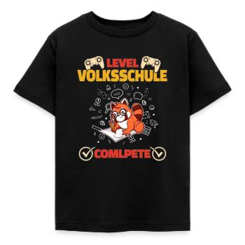 Level Volksschule Complete Gaming Gamer 5. Klasse - Kinder T-Shirt - Schwarz - Vorne - AI Model Kid Female (0cm)