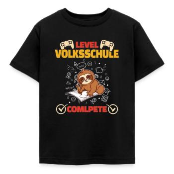Level Volksschule Complete Gaming Gamer 5. Klasse - Kinder T-Shirt - Schwarz - Vorne - AI Model Kid Female (0cm)