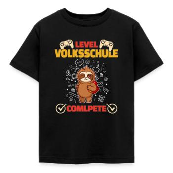 Level Volksschule Complete Gaming Gamer 5. Klasse - Kinder T-Shirt - Schwarz - Vorne - AI Model Kid Female (0cm)