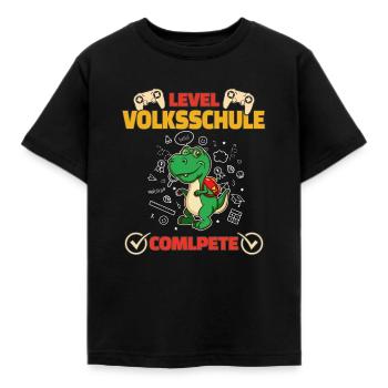 Level Volksschule Complete Gaming Gamer 5. Klasse - Kinder T-Shirt - Schwarz - Vorne - AI Model Kid Female (0cm)