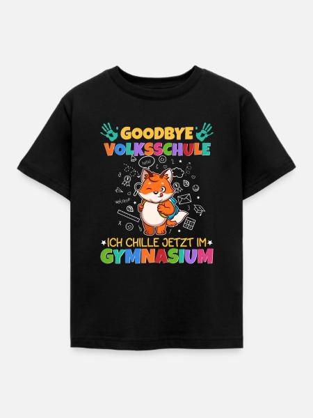 Goodbye Volksschule 5. Klasse Gymnasium Schule - Kinder T-Shirt - Schwarz