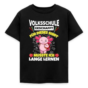 Volksschule Geschafft Abschluss Schüler 5. Klasse - Kinder T-Shirt - Schwarz - Vorne - AI Model Kid Female (0cm)