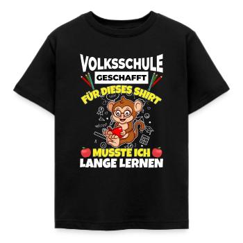 Volksschule Geschafft Abschluss Schüler 5. Klasse - Kinder T-Shirt - Schwarz - Vorne - AI Model Kid Female (0cm)