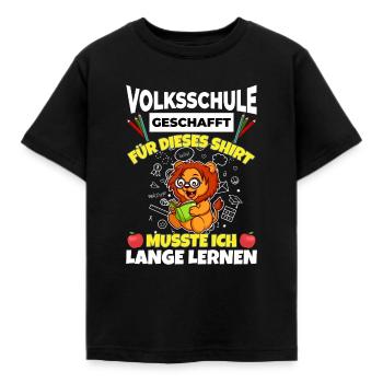 Volksschule Geschafft Abschluss Schüler 5. Klasse - Kinder T-Shirt - Schwarz - Vorne - AI Model Kid Female (0cm)