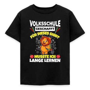 Volksschule Geschafft Abschluss Schüler 5. Klasse - Kinder T-Shirt - Schwarz - Vorne - AI Model Kid Female (0cm)
