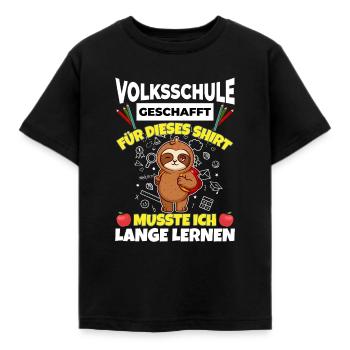 Volksschule Geschafft Abschluss Schüler 5. Klasse - Kinder T-Shirt - Schwarz - Vorne - AI Model Kid Female (0cm)