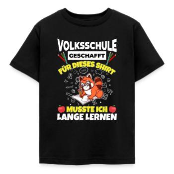 Volksschule Geschafft Abschluss Schüler 5. Klasse - Kinder T-Shirt - Schwarz - Vorne - AI Model Kid Female (0cm)