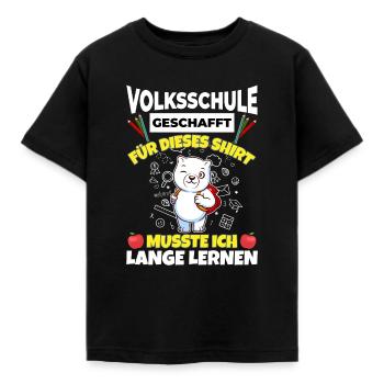 Volksschule Geschafft Abschluss Schüler 5. Klasse - Kinder T-Shirt - Schwarz - Vorne - AI Model Kid Female (0cm)