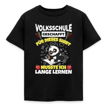 Volksschule Geschafft Abschluss Schüler 5. Klasse - Kinder T-Shirt - Schwarz - Vorne - AI Model Kid Female (0cm)