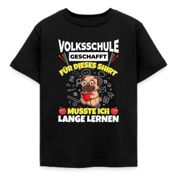 Volksschule Geschafft Abschluss Schüler 5. Klasse - Kinder T-Shirt - Schwarz - Vorne - AI Model Kid Female (0cm)