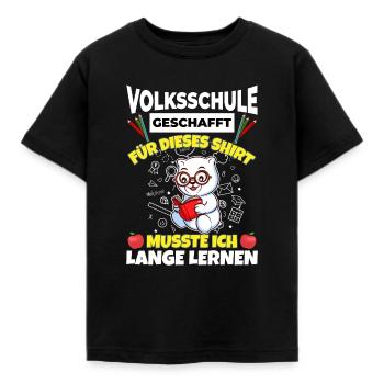 Volksschule Geschafft Abschluss Schüler 5. Klasse - Kinder T-Shirt - Schwarz - Vorne - AI Model Kid Female (0cm)