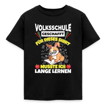 Volksschule Geschafft Abschluss Schüler 5. Klasse - Kinder T-Shirt - Schwarz - Vorne - AI Model Kid Female (0cm)