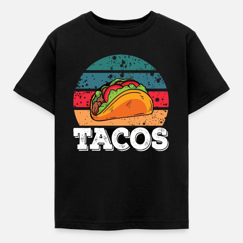 TACOS!!!!! - Maglietta per bambini - nero