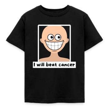 Ich werde den Krebs besiegen - Kinder T-Shirt - Schwarz - Vorne - AI Model Kid Female (0cm)