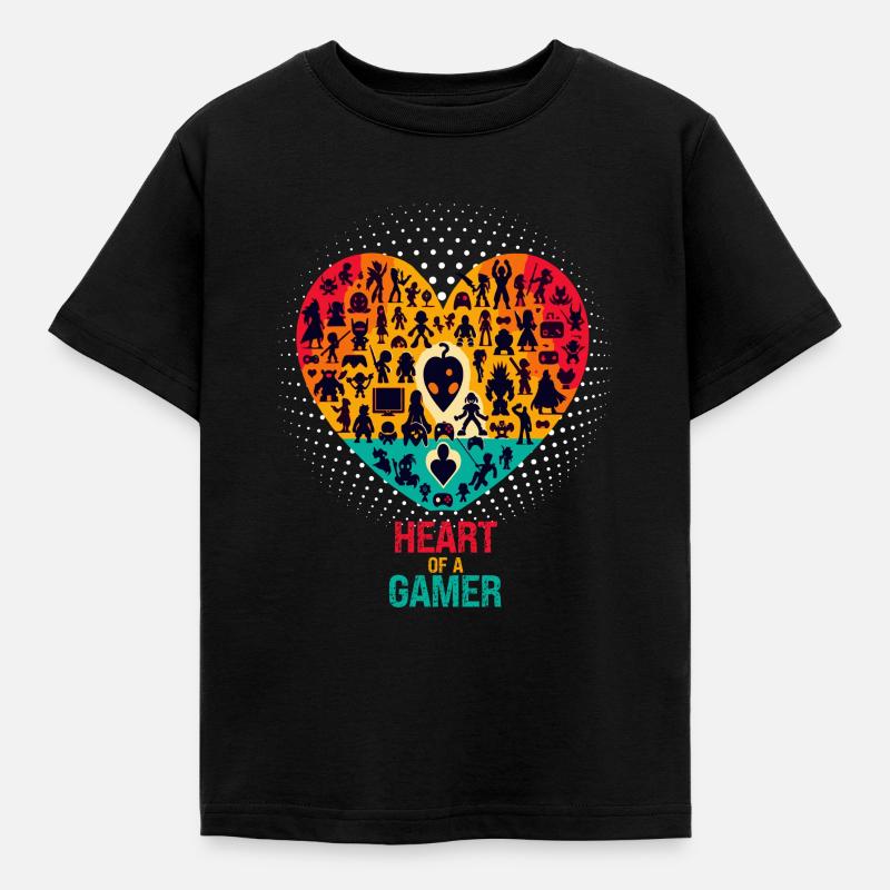 Retro Gaming Player Arcade Geschenk - Kinder T-Shirt - Schwarz