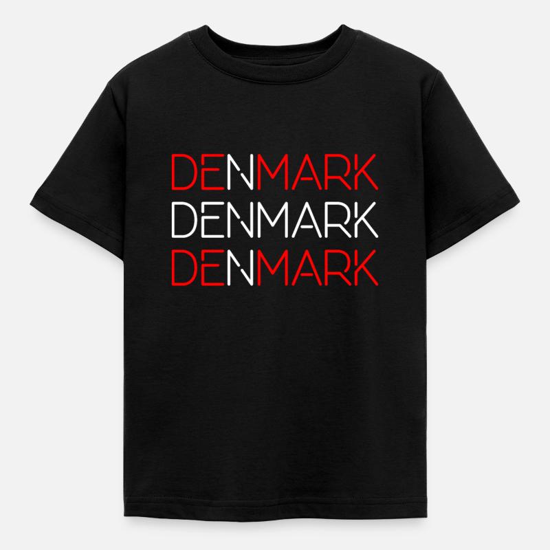 DÄNEMARK - Kinder T-Shirt - Schwarz