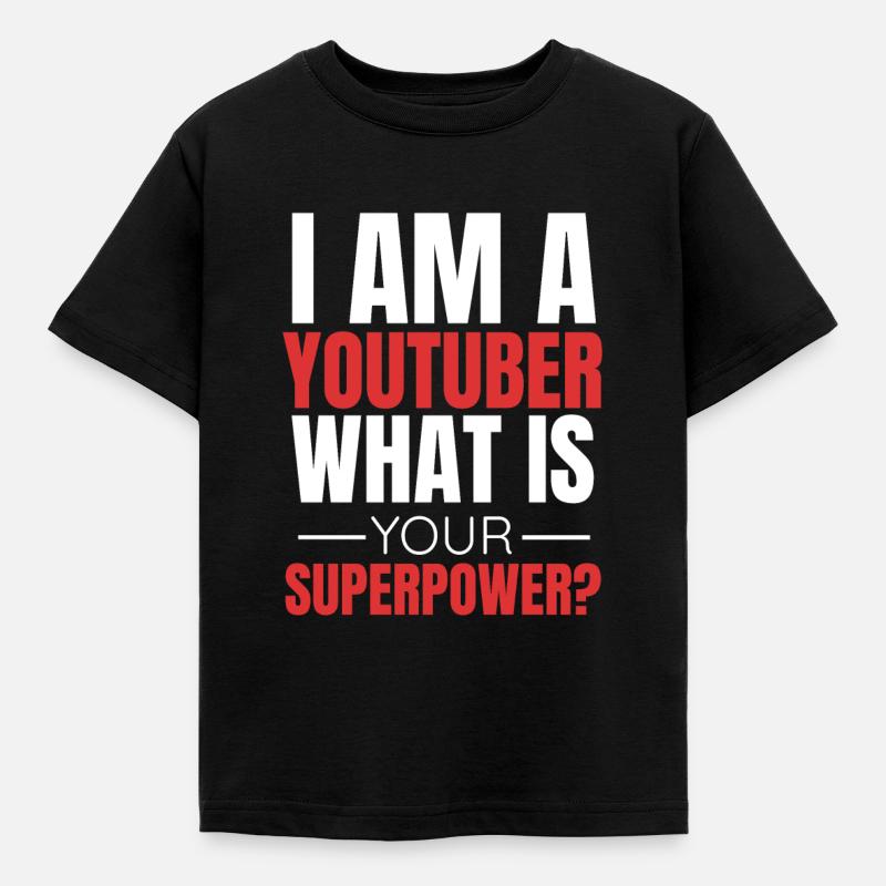 Youtuber Youtube Geschenkidee - Kinder T-Shirt - Schwarz