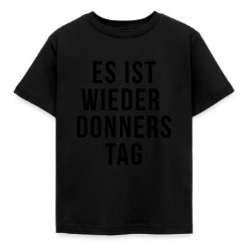 Es is wieder Donnerstag - Protestieren in Wien - Kinder T-Shirt - Schwarz - Vorne - AI Model Kid Female (0cm)
