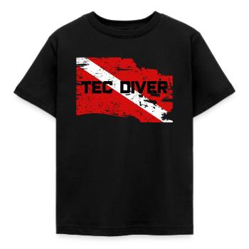 TEC DIVER - T-shirt Enfant - noir - Devant - AI Model Kid Female (0cm)