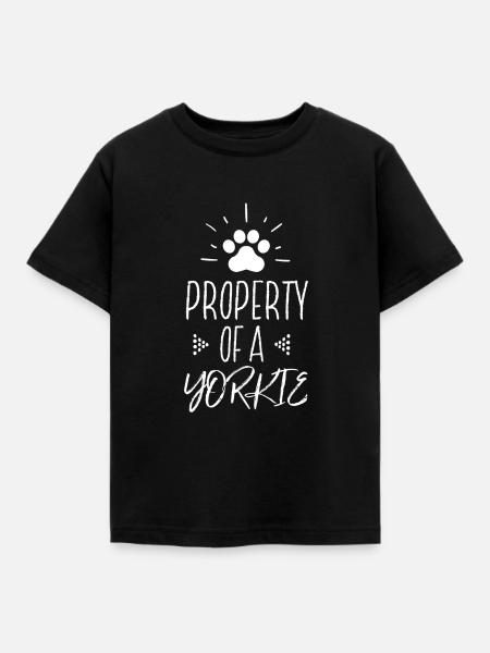 Eigentum eines Yorkie - Kinder T-Shirt - Schwarz