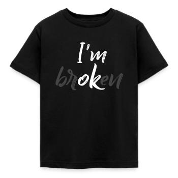 Ich bin in Ordnung - ich bin kaputt - Kinder T-Shirt - Schwarz - Vorne - AI Model Kid Female (0cm)
