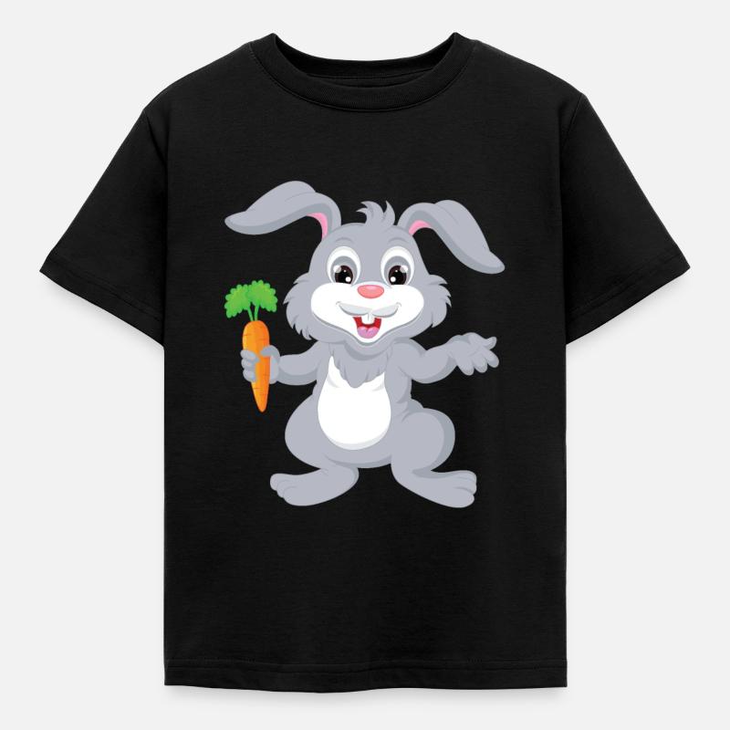 Rabbit - Rabbit - Design - Kids' T-Shirt - black