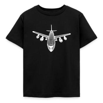 avion - T-shirt Enfant - noir - Devant - AI Model Kid Female (0cm)