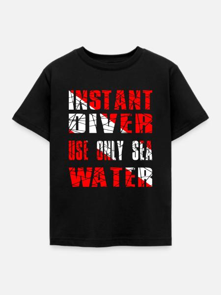 INSTANT DIVER - Kinder T-Shirt - Schwarz