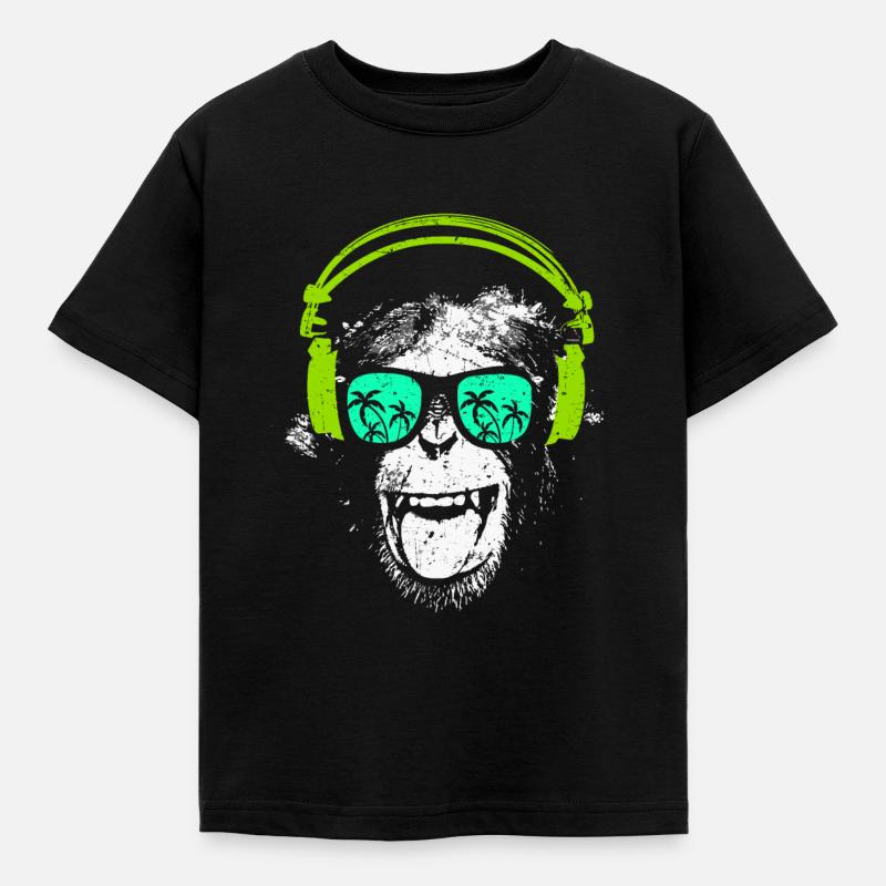 Monkey DJ - T-shirt Enfant - noir