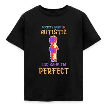 Autisme Enfants Conscients Asperger Enfant Autiste - T-shirt Enfant - noir - Devant - AI Model Kid Female (0cm)