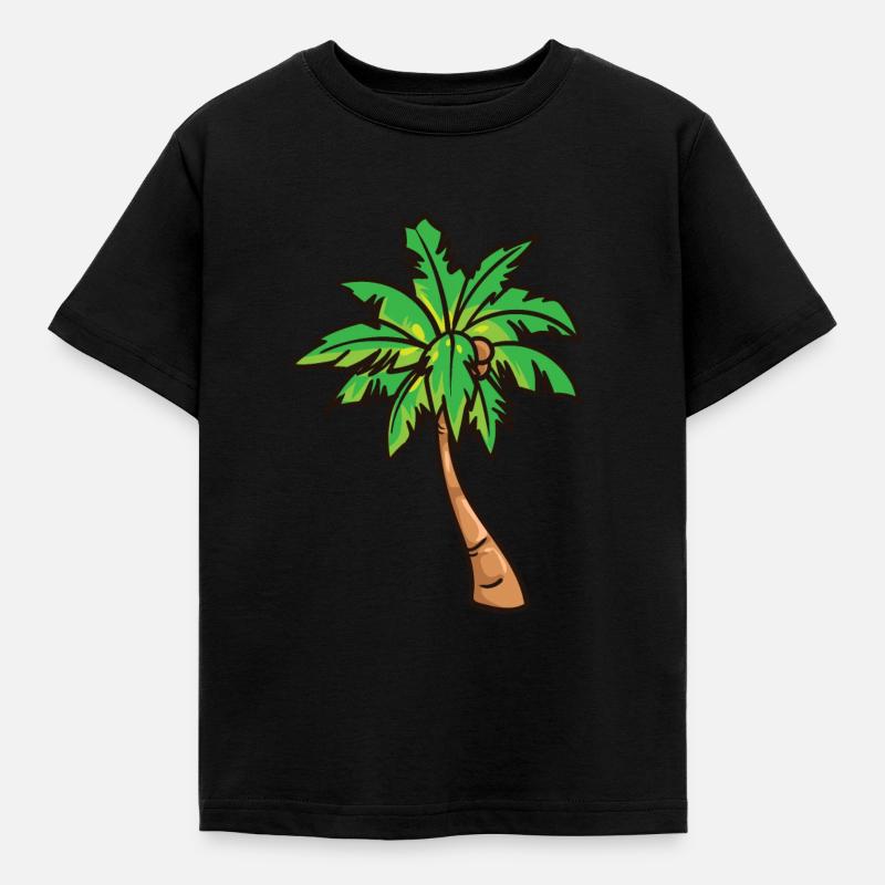 Palm tree - Kids' T-Shirt - black