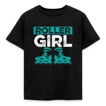 roller girl inline skate - T-shirt Enfant - noir - Devant - AI Model Kid Female (0cm)