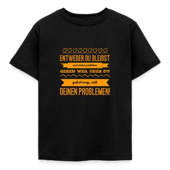 bist du mutig? - Kinder T-Shirt - Schwarz - Vorne - AI Model Kid Female (0cm)