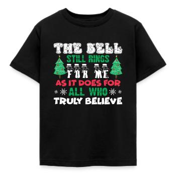Christmas The Bell Still Rings As It Does For All - Kids' T-Shirt - black - Front - AI Model Kid Female (0cm)