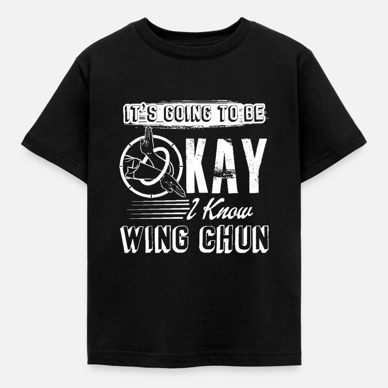 Wing Chun I Know Wing Chun - Kids' T-Shirt - black