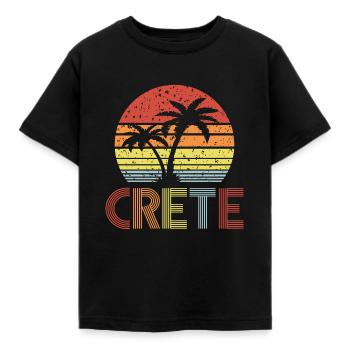 Crète - T-shirt Enfant - noir - Devant - AI Model Kid Female (0cm)