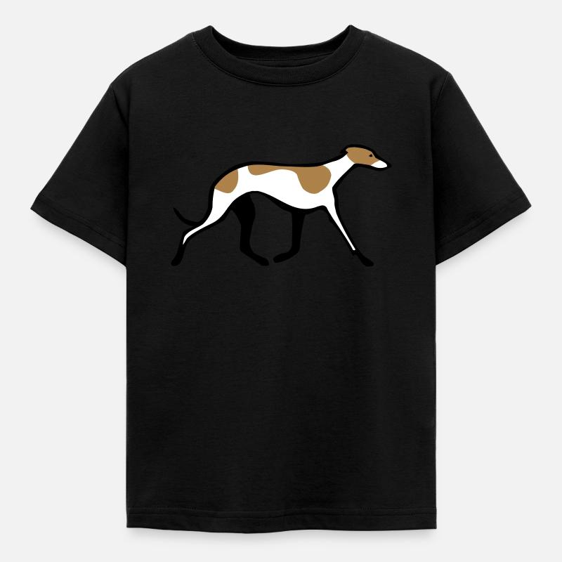 Whippet - Kinder T-Shirt - Schwarz