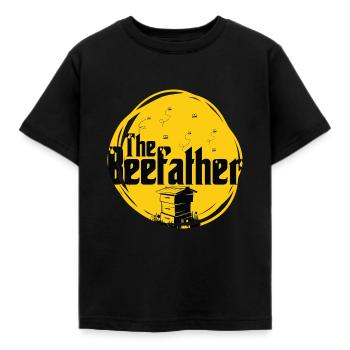 Le beefather - abeille miel apiculteur fleurs en nid d'abeille - T-shirt Enfant - noir - Devant - AI Model Kid Female (0cm)