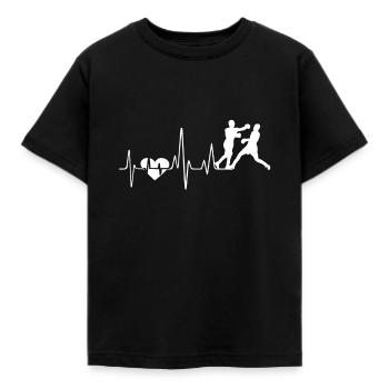 Boxing Boxing Heartbeat - Kids' T-Shirt - black - Front - AI Model Kid Female (0cm)