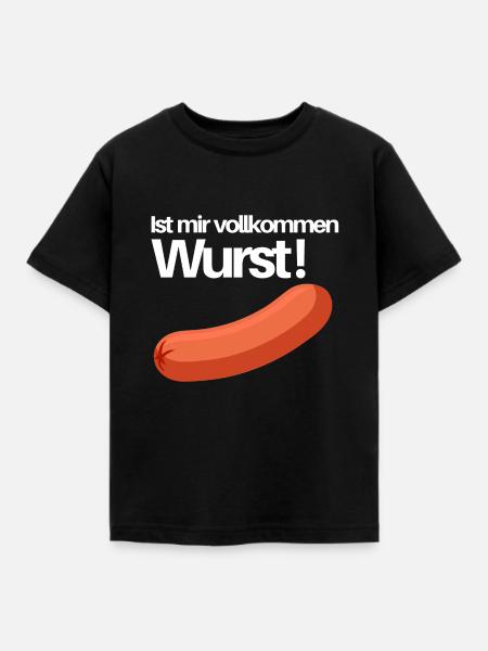 ist mir wurst - Kinder T-Shirt - Schwarz